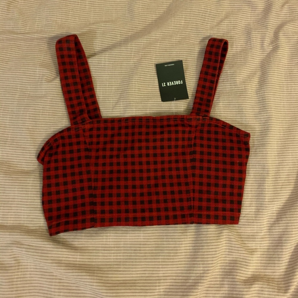 Cropped Checkered Tank